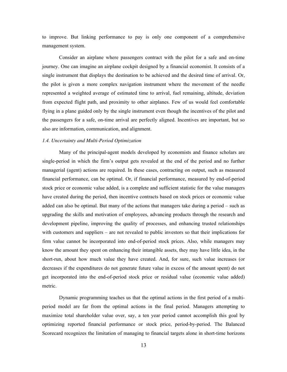 Conceptual Foundations of the Balanced Scorecard - Robert S. Kaplan, Harvard Business School, Page 14
