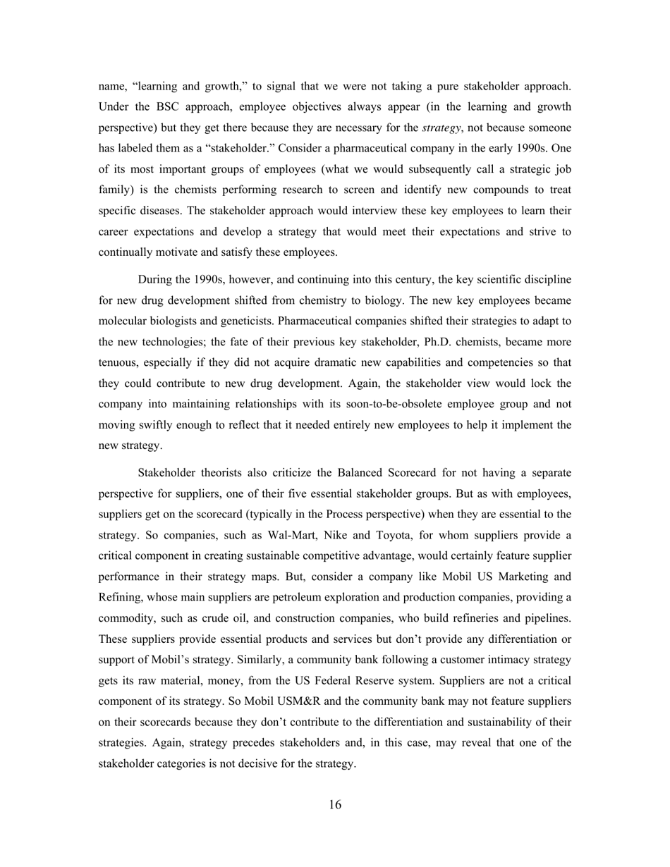 Conceptual Foundations of the Balanced Scorecard - Robert S. Kaplan, Harvard Business School, Page 17