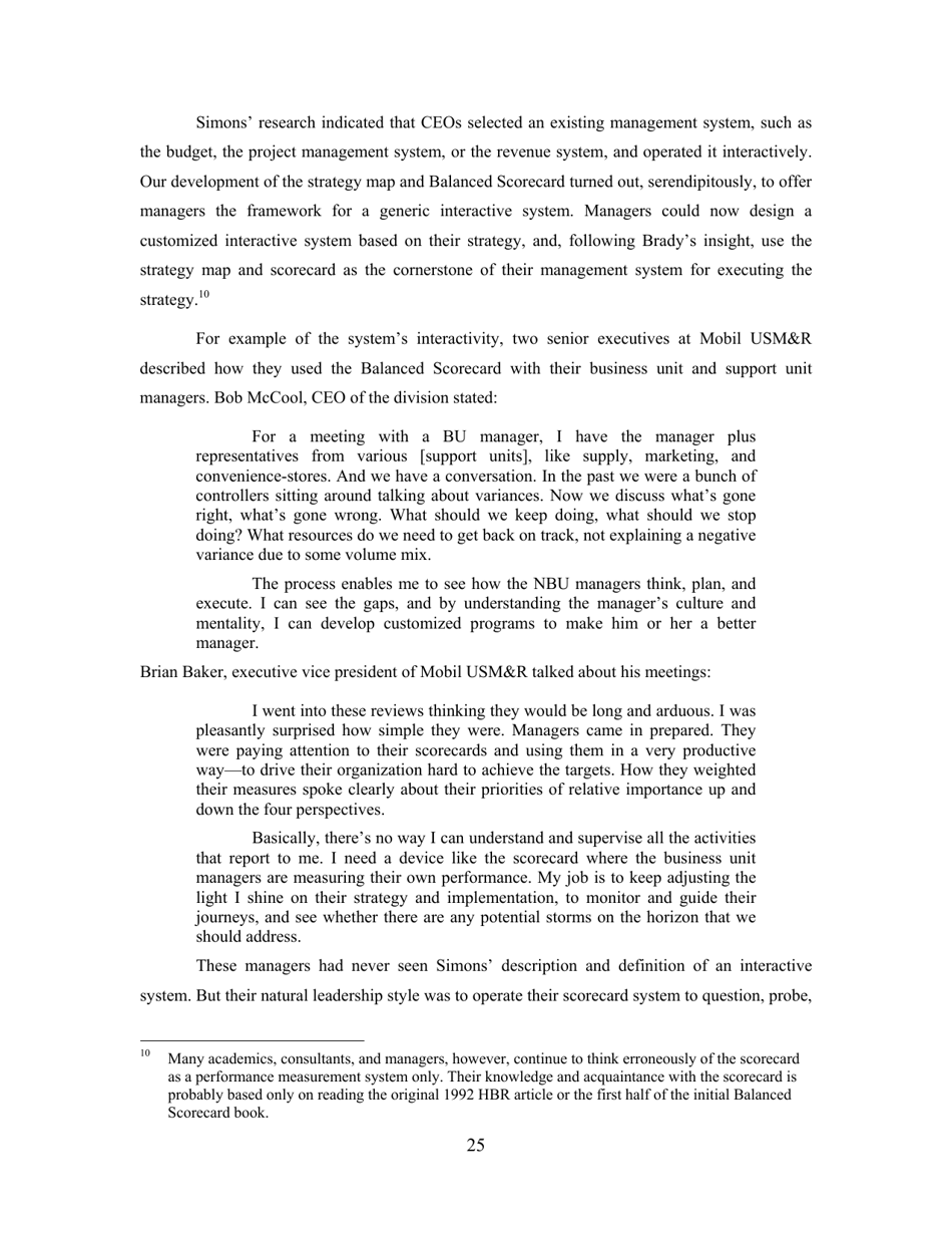Conceptual Foundations of the Balanced Scorecard - Robert S. Kaplan, Harvard Business School, Page 26