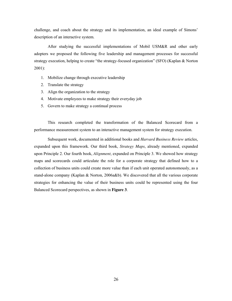 Conceptual Foundations of the Balanced Scorecard - Robert S. Kaplan, Harvard Business School, Page 27