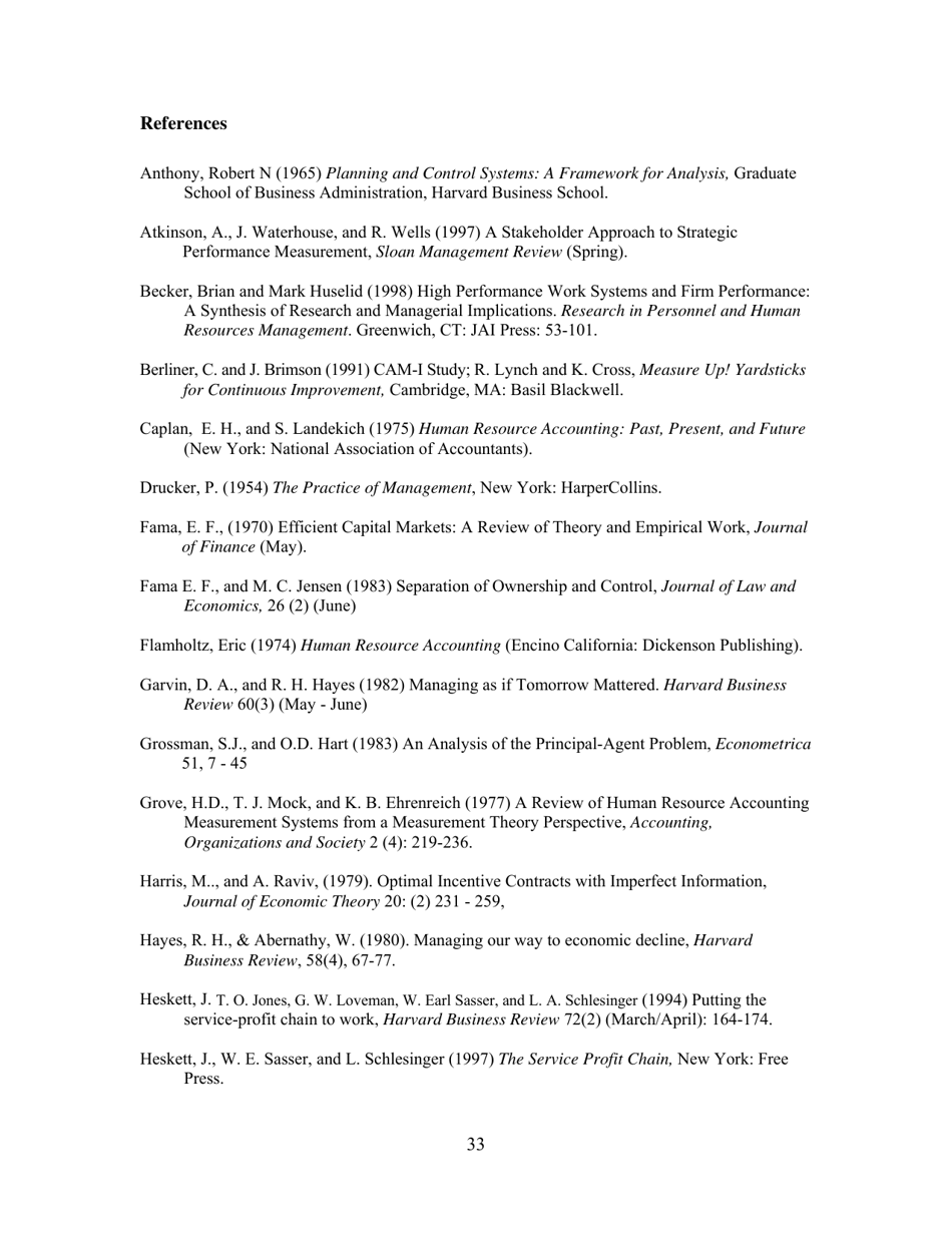 Conceptual Foundations of the Balanced Scorecard - Robert S. Kaplan, Harvard Business School, Page 34