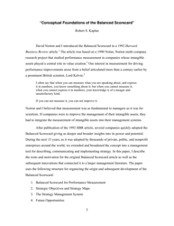 Conceptual Foundations of the Balanced Scorecard - Robert S. Kaplan, Harvard Business School, Page 4
