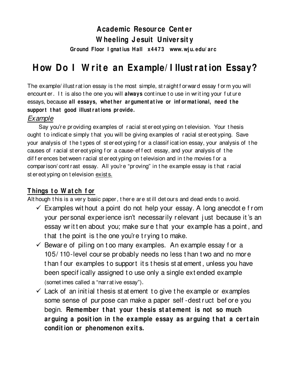 Example/Illustration Essay - A Step-by-Step Guide