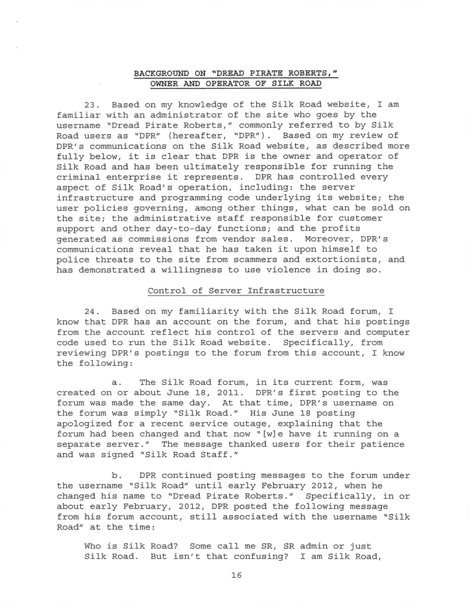 Sealed Complaint 13 Mag 2328: United States of America V. Ross William Ulbricht, Page 16