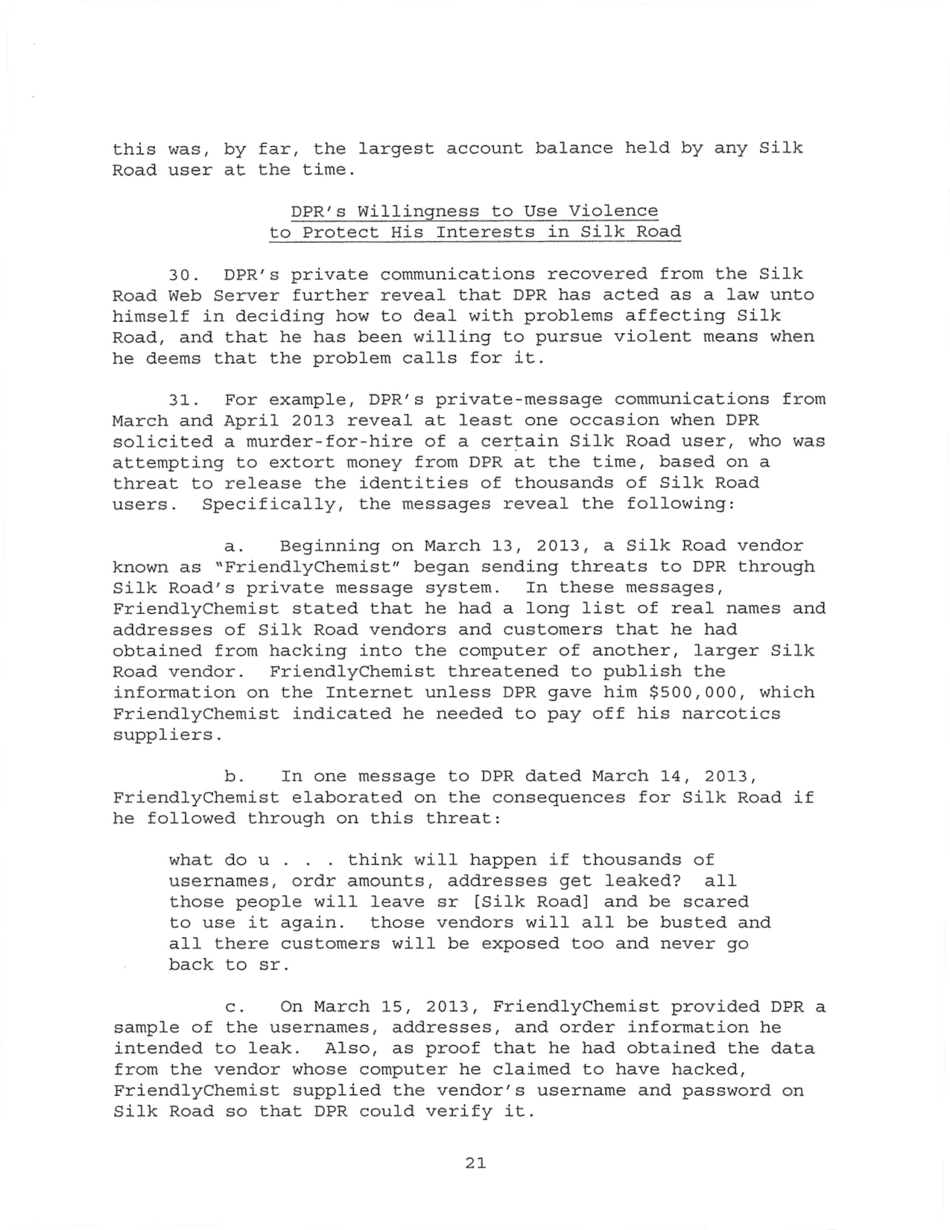 Sealed Complaint 13 Mag 2328: United States of America V. Ross William Ulbricht, Page 21