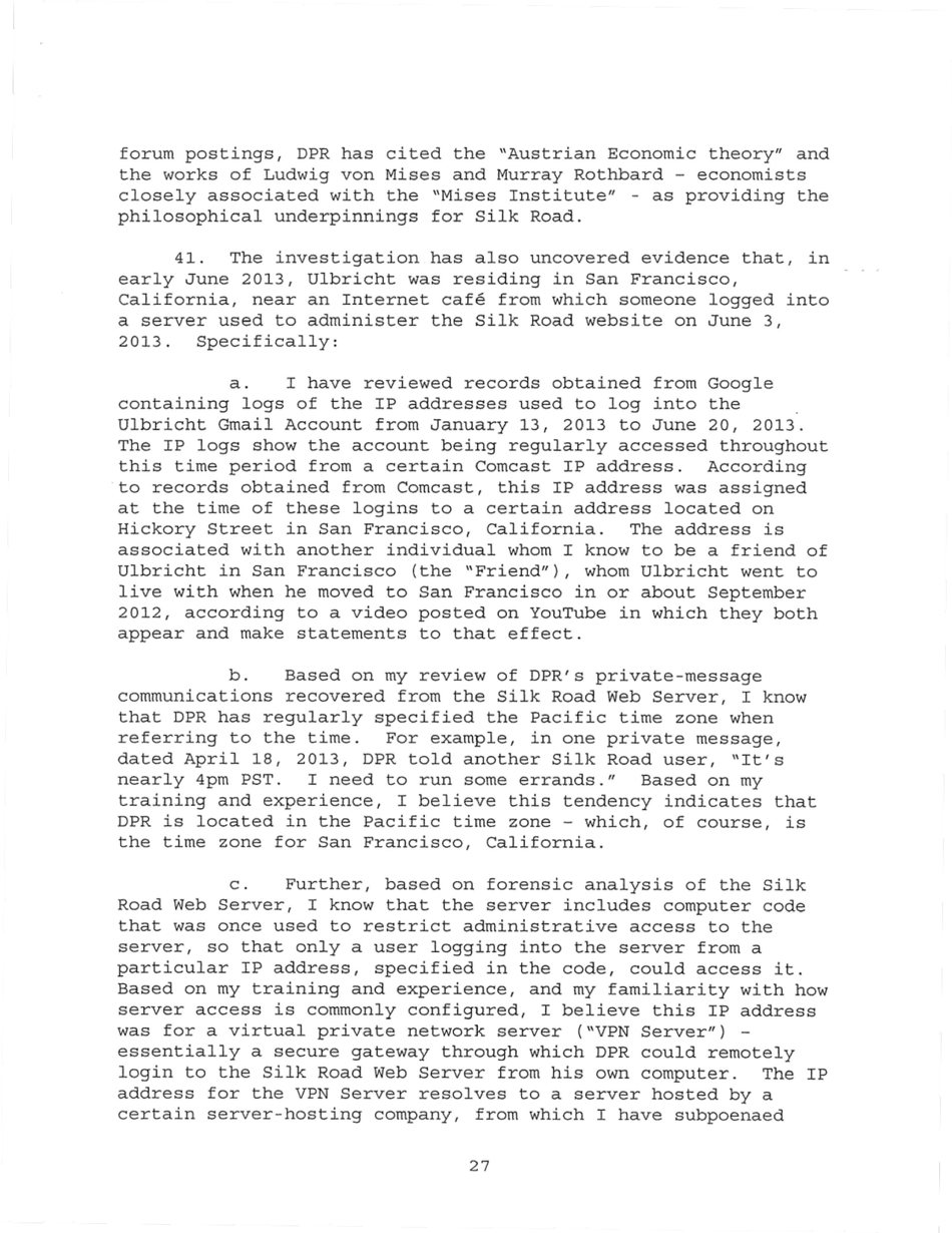 Sealed Complaint 13 Mag 2328: United States of America V. Ross William Ulbricht, Page 27