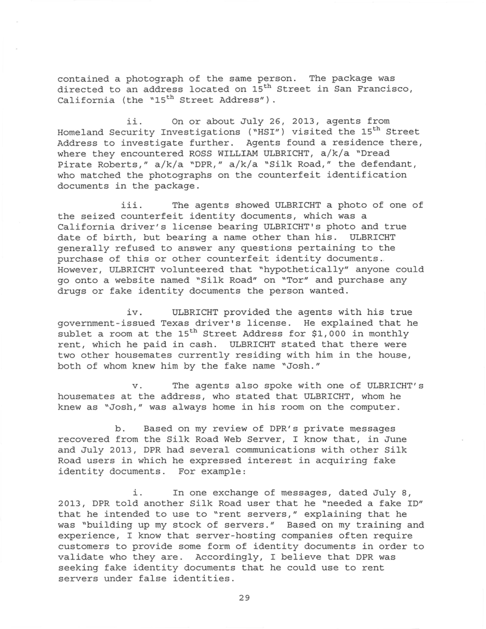Sealed Complaint 13 Mag 2328: United States of America V. Ross William Ulbricht, Page 29