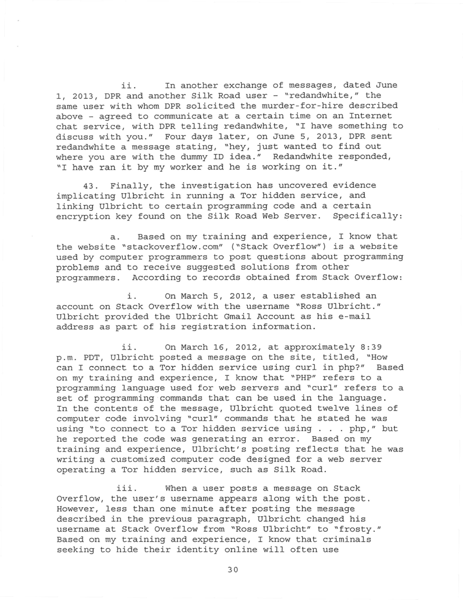 Sealed Complaint 13 Mag 2328: United States of America V. Ross William Ulbricht, Page 30