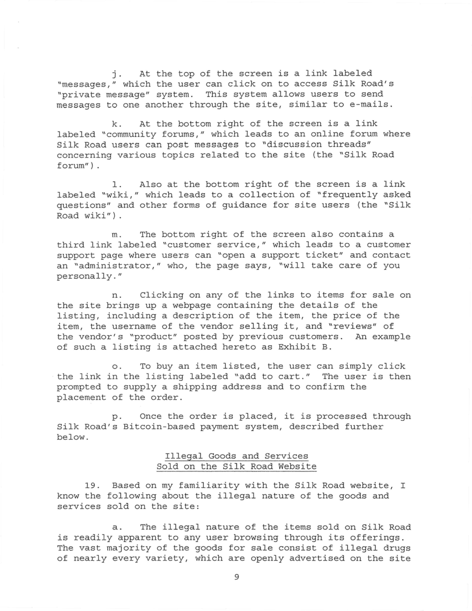 Sealed Complaint 13 Mag 2328: United States of America V. Ross William Ulbricht, Page 9