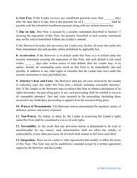 Secured Promissory Note Template, Page 2