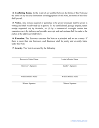 Secured Promissory Note Template, Page 3