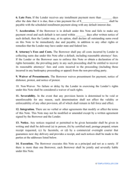 Unsecured Promissory Note Template, Page 2