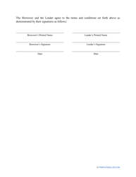 Unsecured Promissory Note Template, Page 3