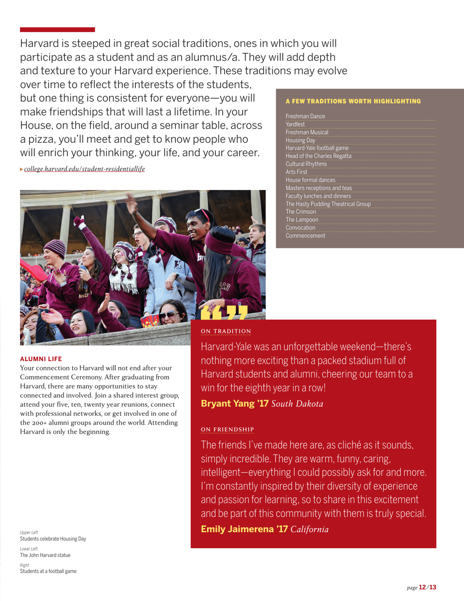 Harvard College Handbook 2015-2016, Page 15