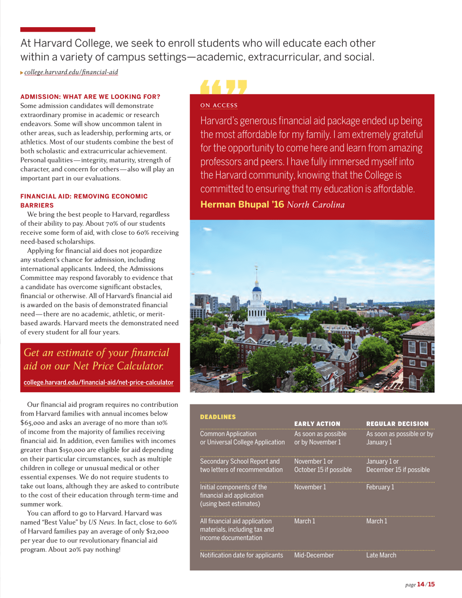 Harvard College Handbook 2015-2016, Page 17
