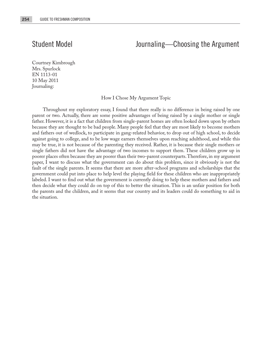 Introductions, Body Paragraphs, and Conclusions for Exploratory Papers, Page 10