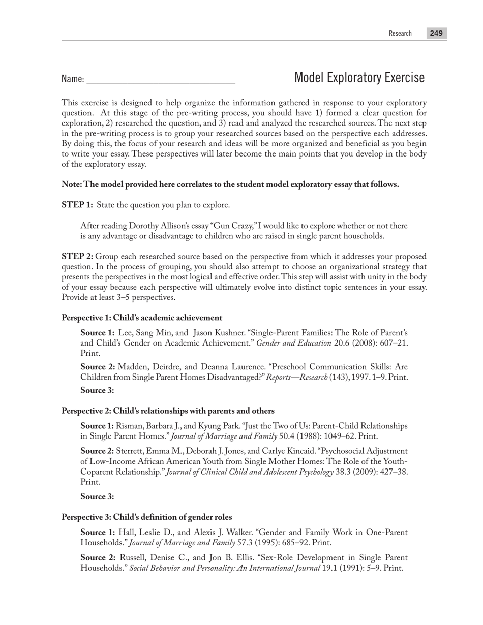 Introductions, Body Paragraphs, and Conclusions for Exploratory Papers, Page 5