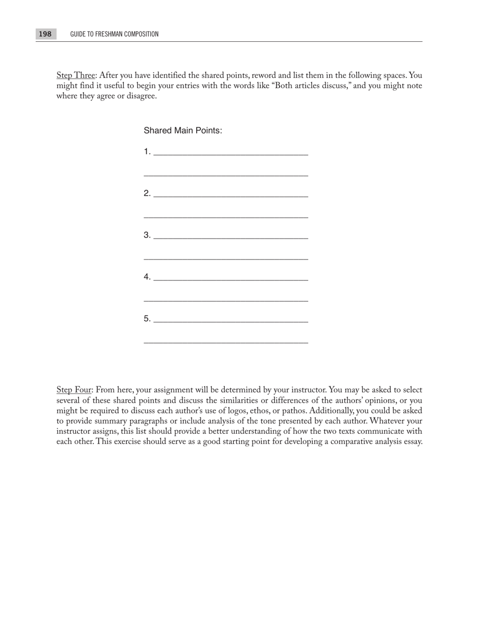 Guide to Freshman Composition / Comparative Analysis - Mississippi State University, Page 14