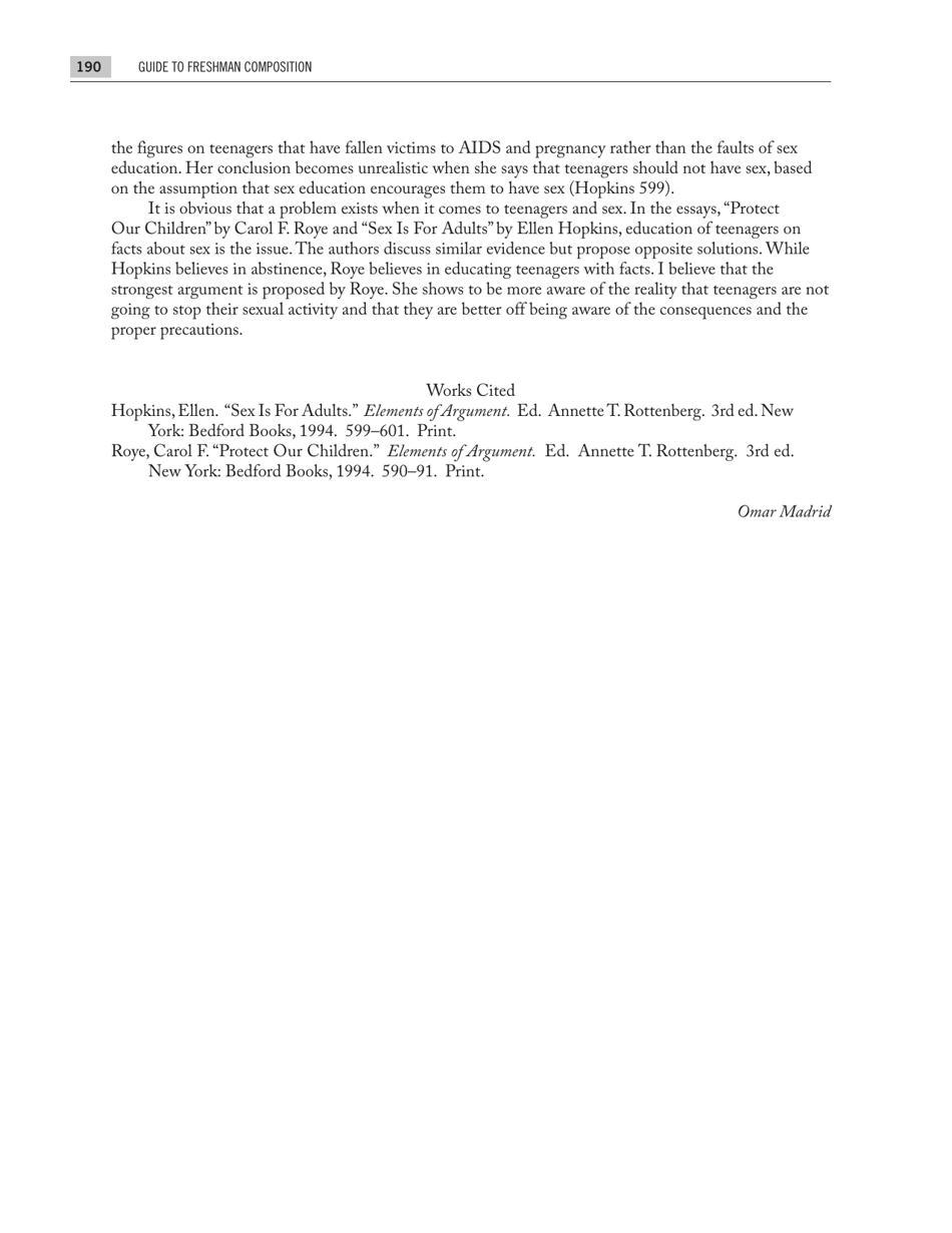 Guide to Freshman Composition / Comparative Analysis - Mississippi State University, Page 6