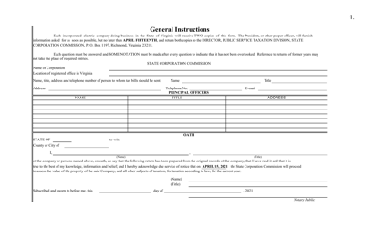 Form CCTD-3 Annual Tax Report of Electric Companies - Virginia, Page 5