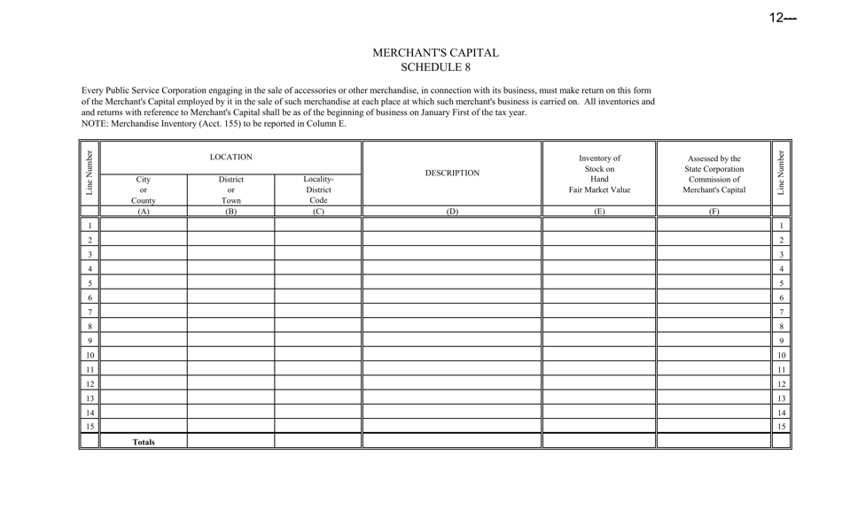 Form C.C.T.D.7 Annual Tax Report of Gas Companies - Virginia, Page 15