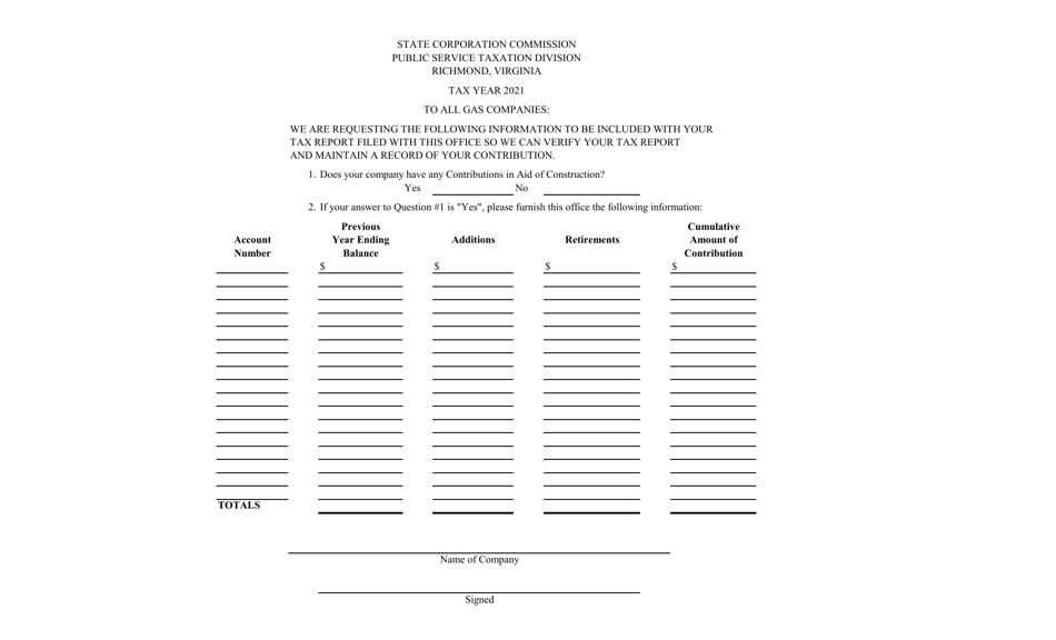 Form C.C.T.D.7 Annual Tax Report of Gas Companies - Virginia, Page 3