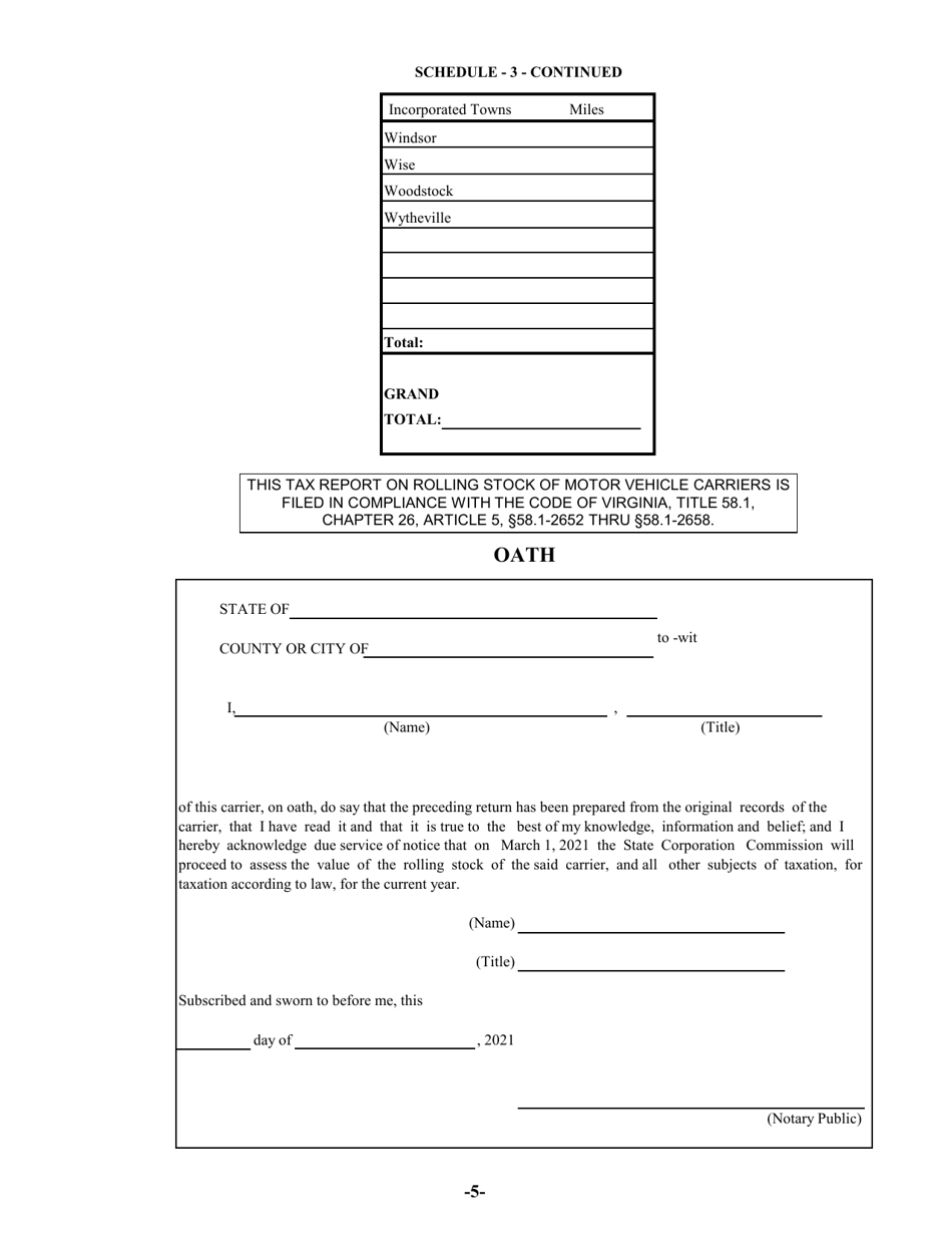 Form C.C.T.D.9 Annual Report of Certificated Motor Vehicle Carriers - Virginia, Page 8