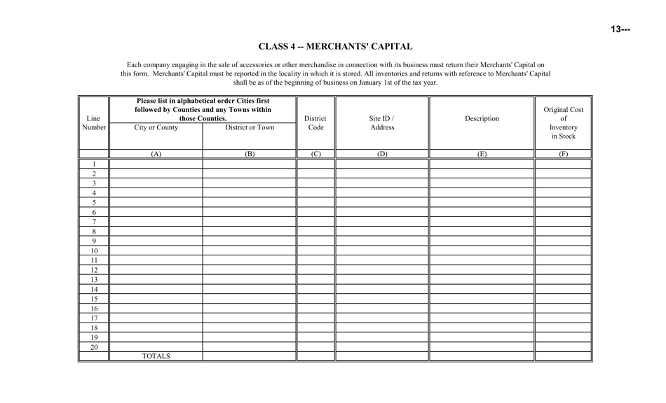 Form C.C.T.D.6 Annual Tax Report of Telecommunications Companies - Virginia, Page 14