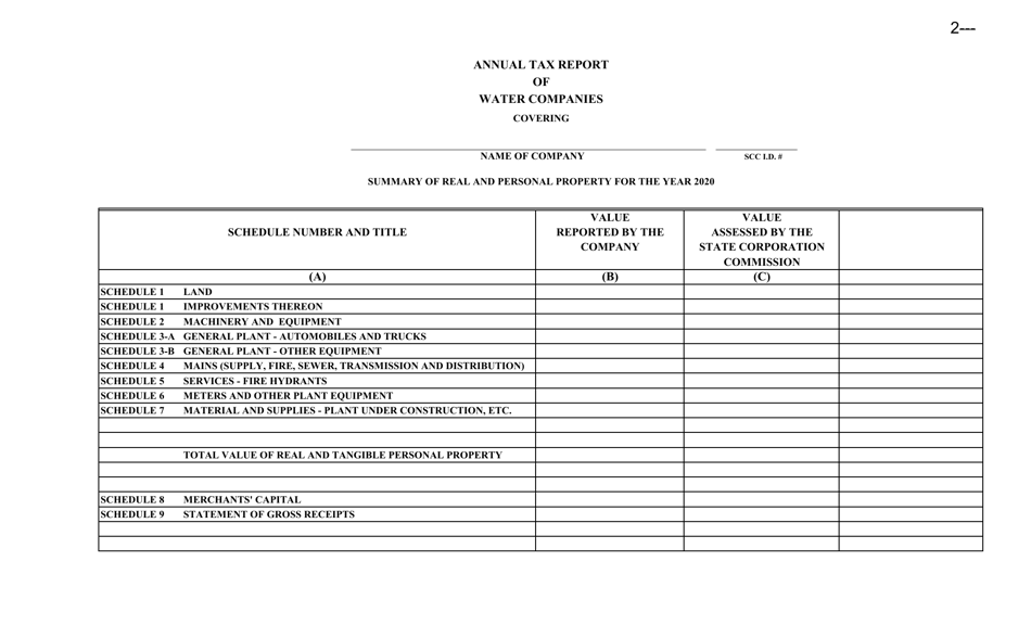 Form C.C.T.D.8 Annual Tax Report of Water Companies - Virginia, Page 4