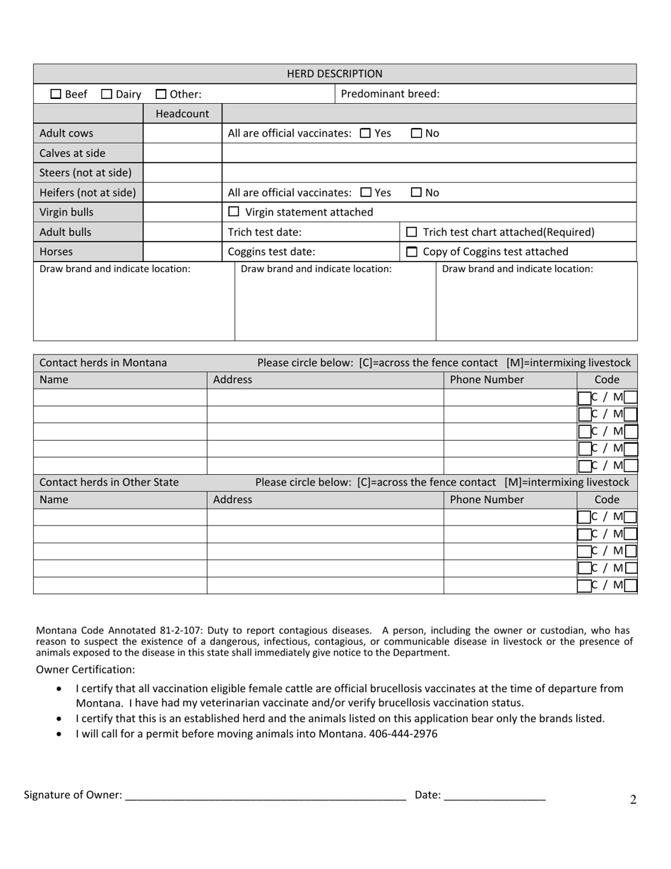 Seasonal Grazer Application - Montana, Page 2