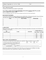 Form DPHHS-ECFSD-CCL Change of Director/Facility Name/Address/Ages for Registration/License Certificate Infant, Family, Group, and Center Child Care Facility - Montana, Page 2