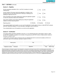 Form GST303 Application to Offset Taxes by Refunds or Rebates - Canada, Page 2
