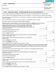 Form T1139 Reconciliation of 2020 Business Income for Tax Purposes - Canada, Page 2