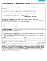 Form T1139 Reconciliation of 2020 Business Income for Tax Purposes - Canada, Page 4