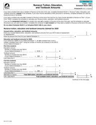 Form T2203 (9414-S11) Schedule NU(S11)MJ Nunavut Tuition, Education, and Textbook Amounts - Canada