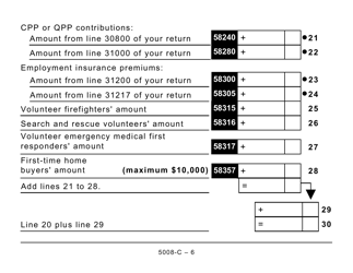 Form 5008-C (SK428) Saskatchewan Tax and Credits - Large Print - Canada, Page 6