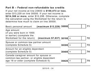 Form 5015-R Income Tax and Benefit Return - Large Print - Canada, Page 24