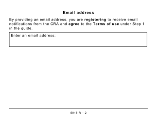Form 5015-R Income Tax and Benefit Return - Large Print - Canada, Page 2