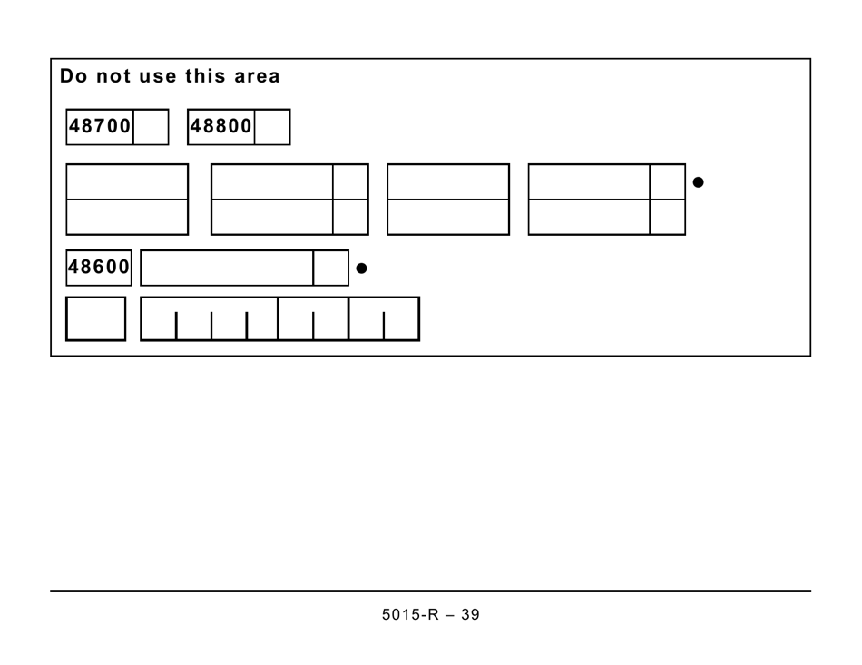 Form 5015-R Income Tax and Benefit Return - Large Print - Canada, Page 39