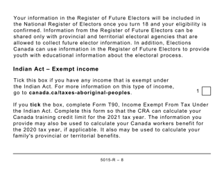Form 5015-R Income Tax and Benefit Return - Large Print - Canada, Page 8