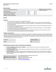 Early Childhood Education Training Grant Program Application Form - New Brunswick, Canada, Page 2