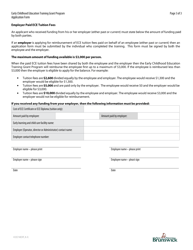 Early Childhood Education Training Grant Program Application Form - New Brunswick, Canada, Page 3