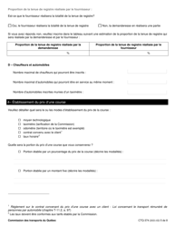 Forme CTQ-374 Autorisation D&#039;exploiter Un Systeme De Transport - Quebec, Canada (French), Page 5