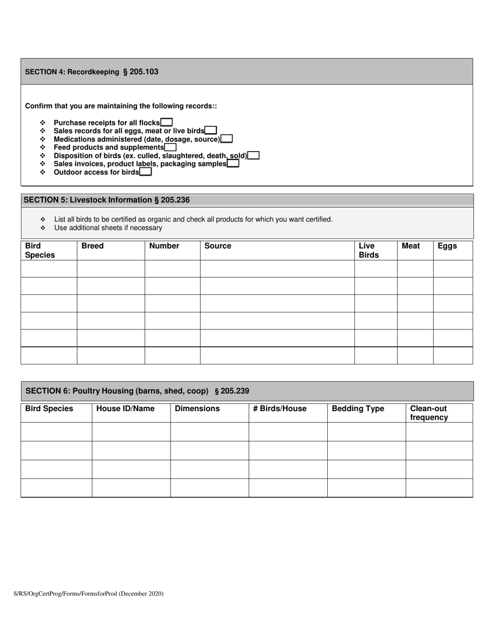 Organic System Plan (Osp) - Poultry  Other Fowl - New Hampshire, Page 3