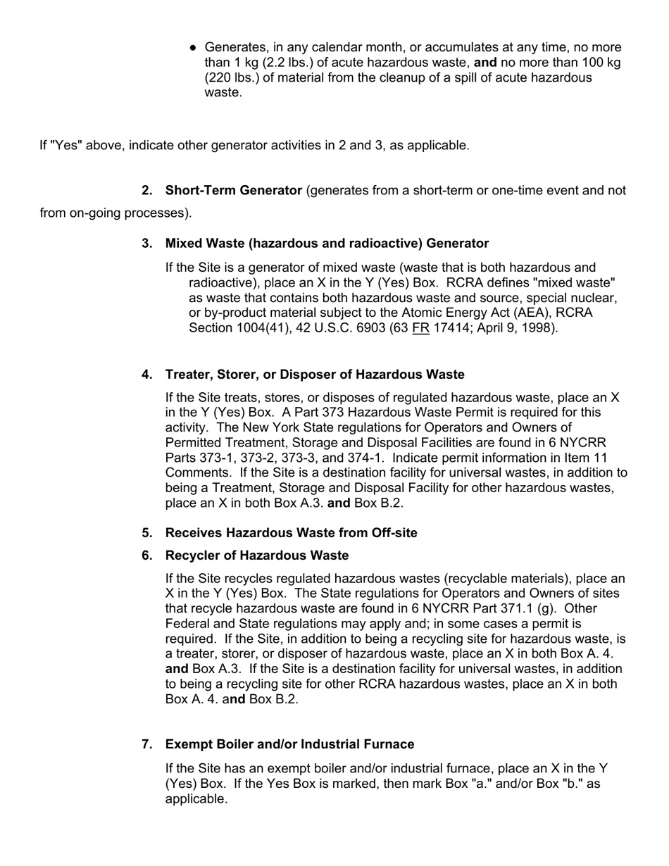 Instructions for EPA Form 8700-12, 8700-13 A / B, 8700-23 - New York, Page 13