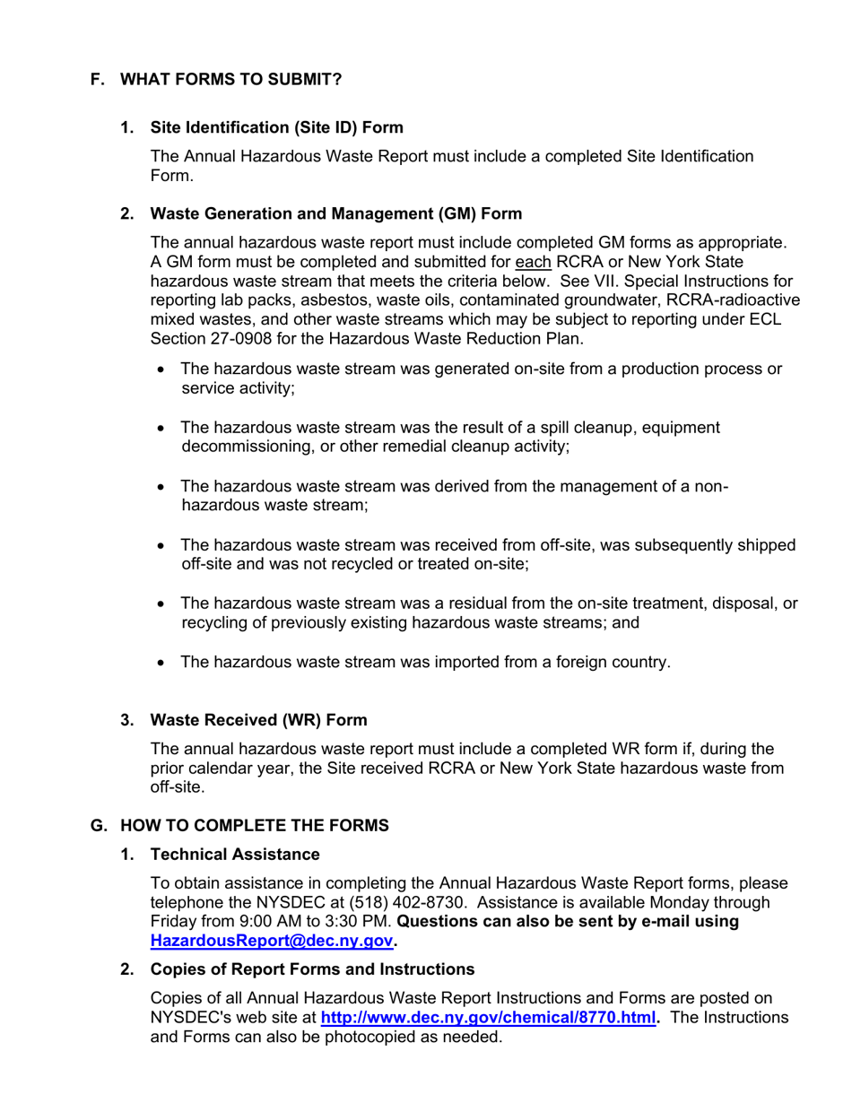 Instructions for EPA Form 8700-12, 8700-13 A / B, 8700-23 - New York, Page 8