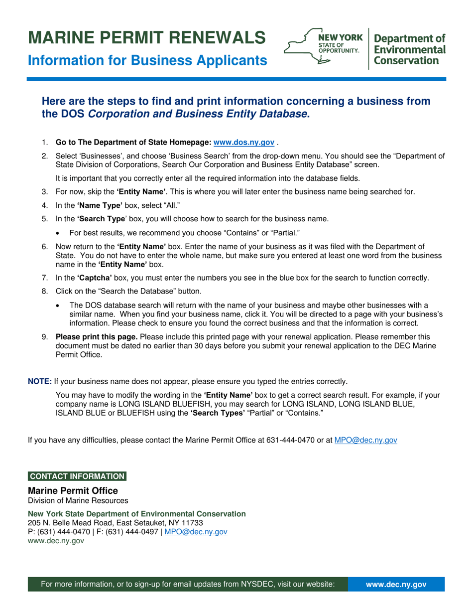 Party / Charter Boat Permit Application - New York, Page 3