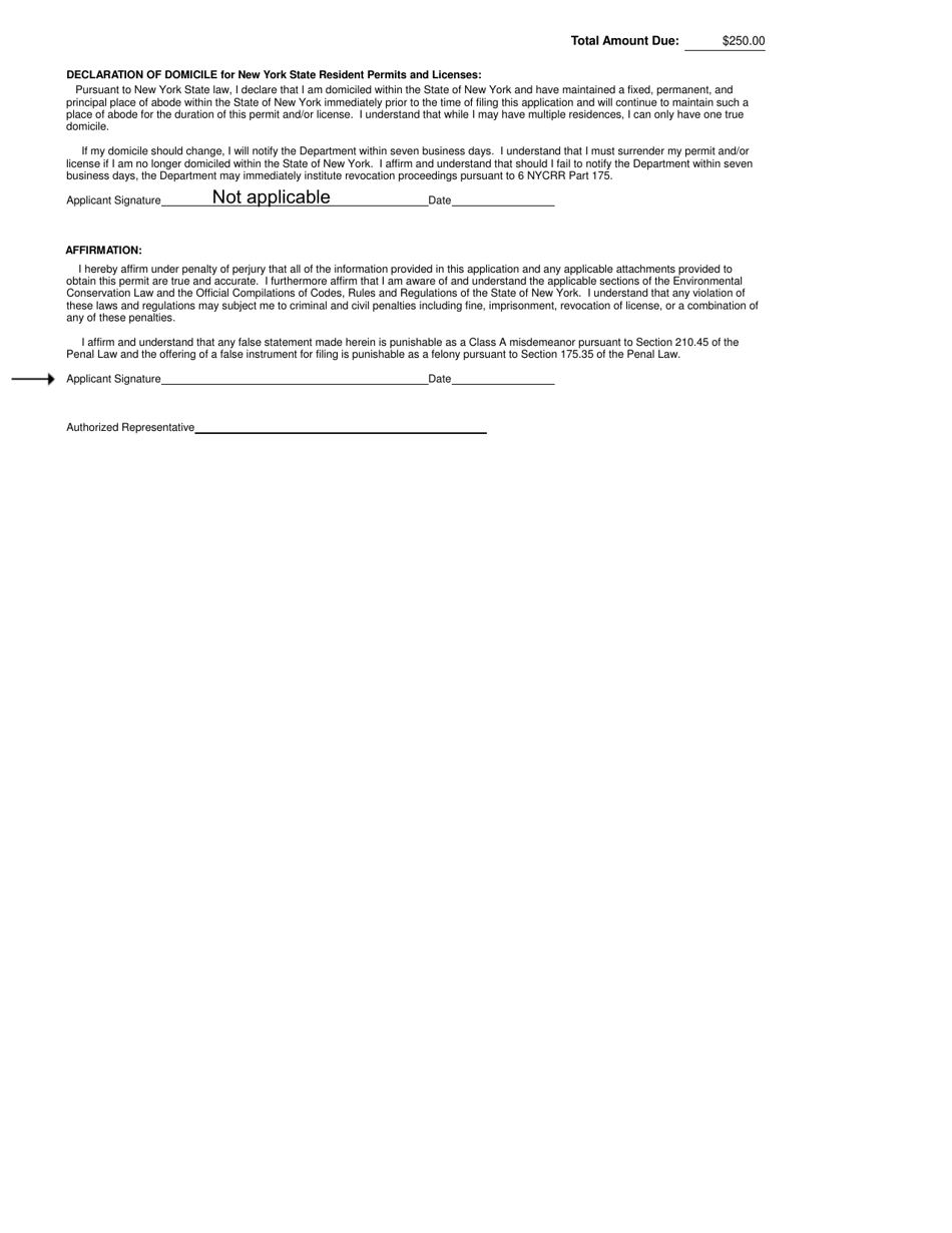 Party / Charter Boat Permit Application - New York, Page 6