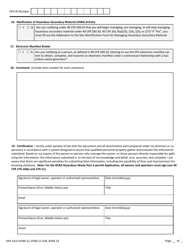 EPA Form 8700-12 (8700-13 A/B; 8700-23) Hazardous Waste Report Site Identification Form - New York, Page 6