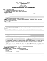 Form LS309HC Pay Notice and Acknowledgement for Farm Workers - New York (English/Haitian Creole)